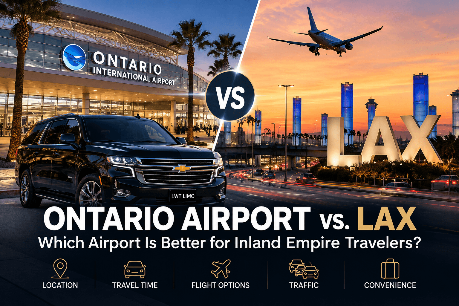 Ontario Airport vs LAX transportation for Inland Empire travelers